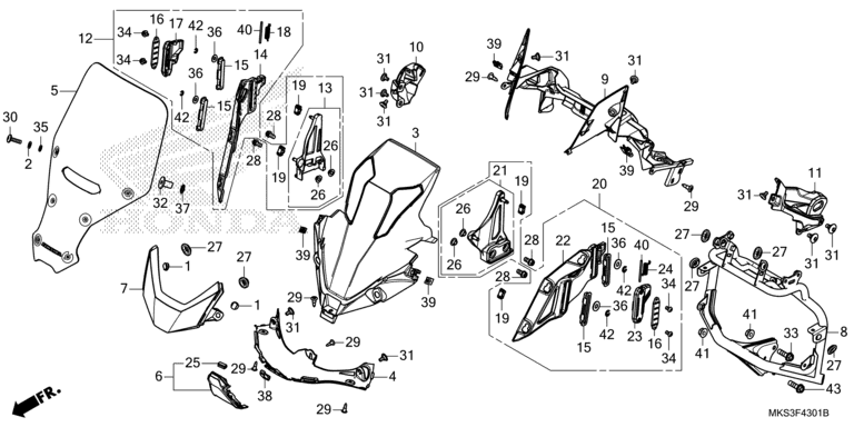 FRONT COVER (CRF1100A2/A4/AL2/AL4/D2/D4/DL2/DL4)