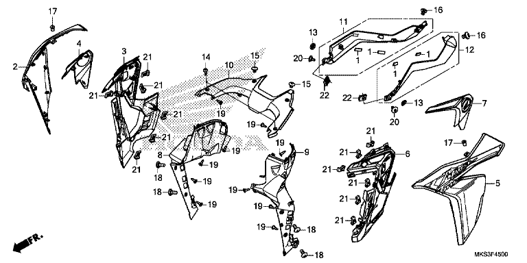 MIDDLE COWL (CRF1100A/AL/D/DL)