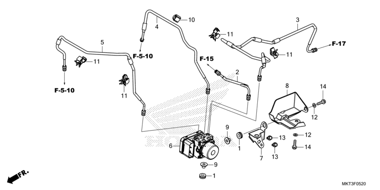 ABS MODULATOR/BRAKE PIPE