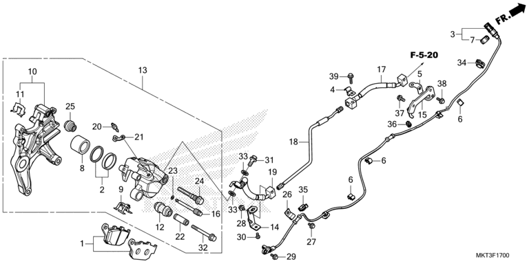 REAR BRAKE CALIPER