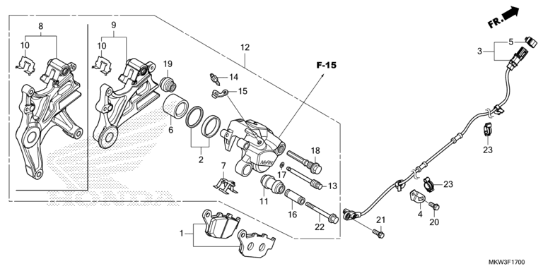REAR BRAKE CALIPER