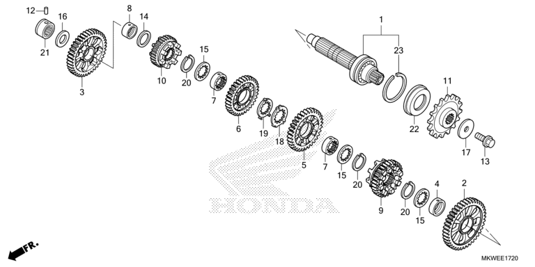 TRANSMISSION (COUNTERSHAFT) (NC750XD)