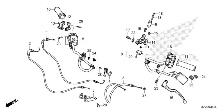 HANDLE LEVER/SWITCH/CABLE (CBR650RA)