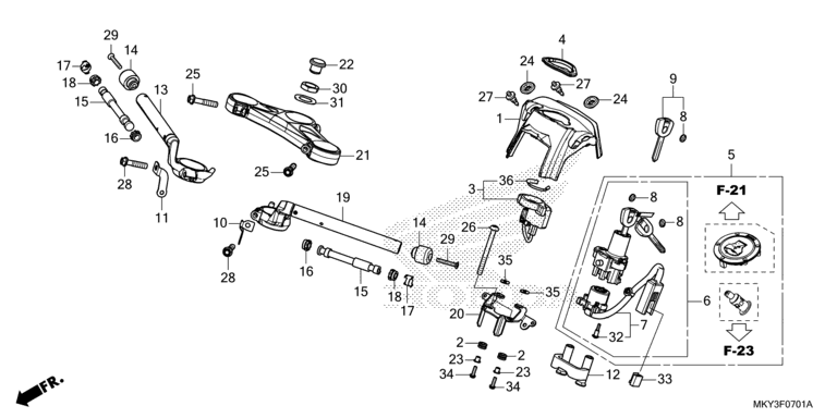 HANDLE BAR/TOP BRIDGE (CBR650RA)