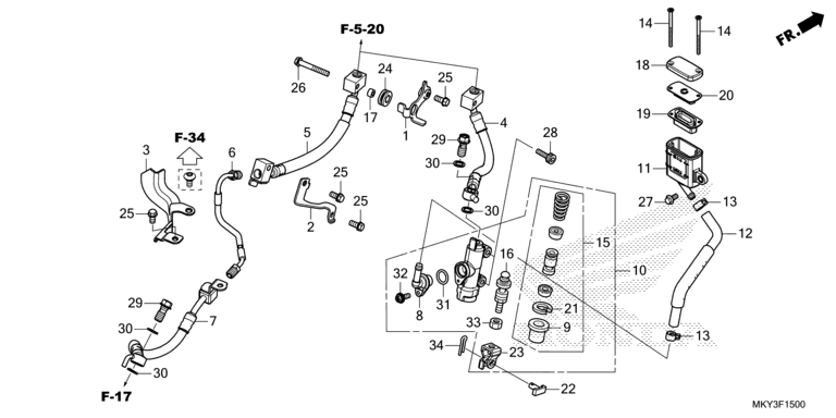 REAR BRAKE MASTER CYLINDER