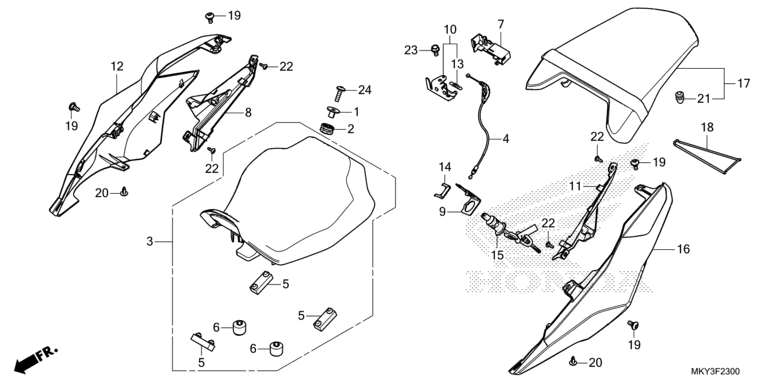 SEAT/REAR COWL