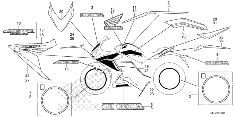 DECAL (CBR650RA)