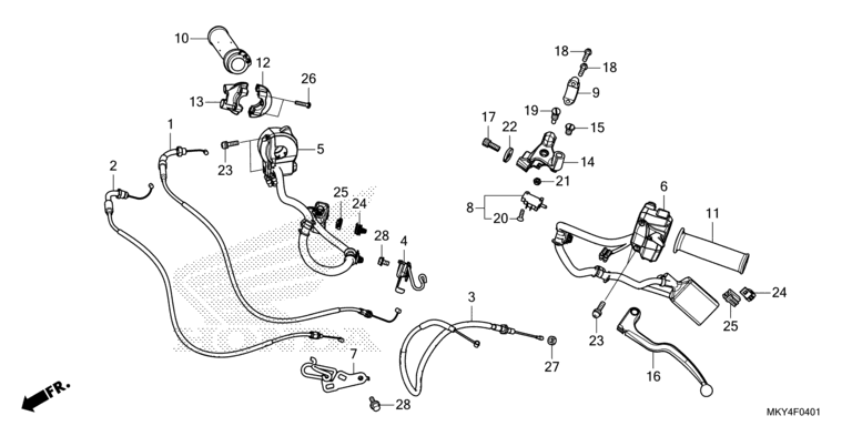 HANDLE LEVER/SWITCH/CABLE (CBR650RA)
