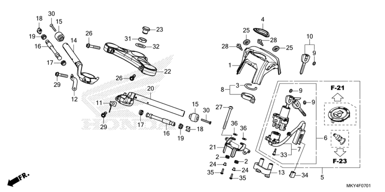 HANDLE PIPE/TOP BRIDGE (CBR650RA)