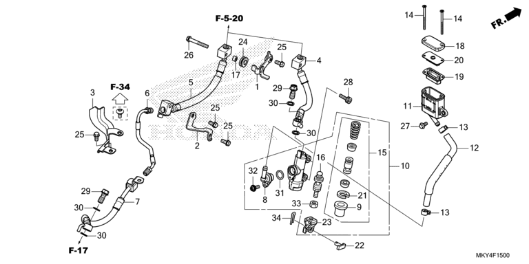 REAR BRAKE MASTER CYLINDER