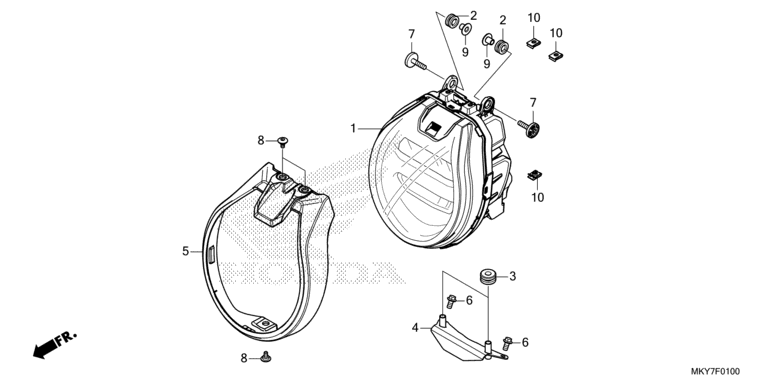 HEADLIGHT (CB650RA/CB650RAC)