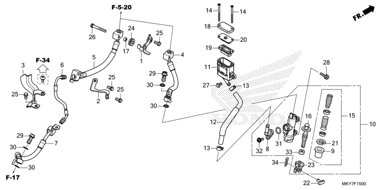 REAR BRAKE MASTER CYLINDER