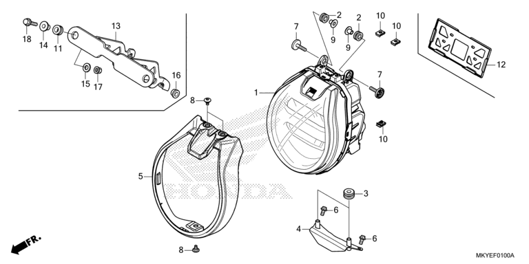 HEADLIGHT (CB650RA/CB650RAC)