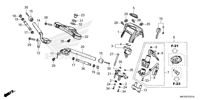 HANDLE BAR/TOP BRIDGE (CBR650RA/CBR650RAC)