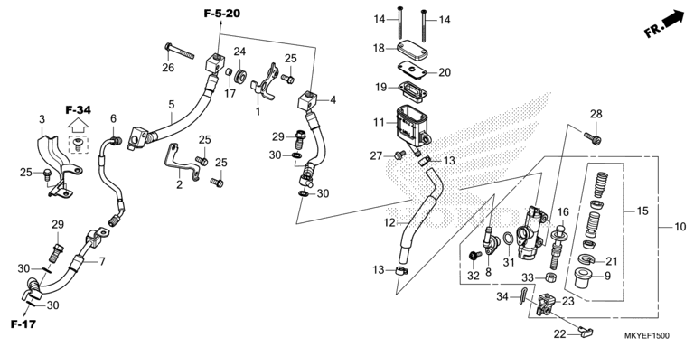 REAR BRAKE MASTER CYLINDER