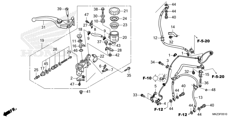 FRONT BRAKE MASTER CYLINDER