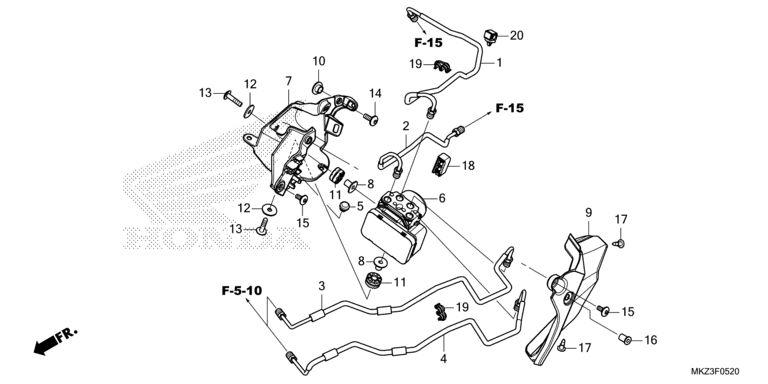 ABS MODULATOR/BRAKE PIPE