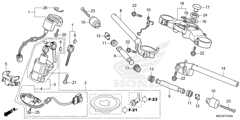 HANDLE BAR/TOP BRIDGE