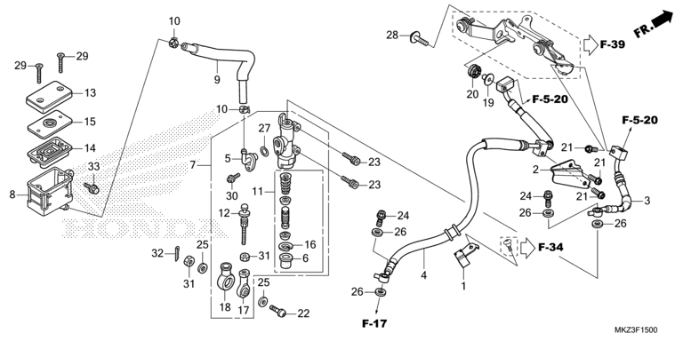 REAR BRAKE MASTER CYLINDER