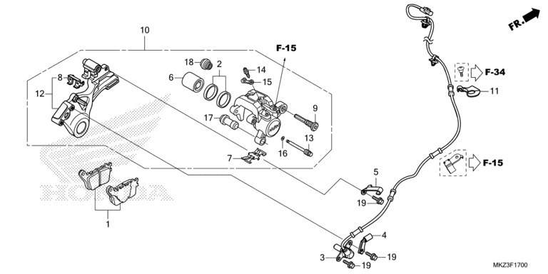 REAR BRAKE CALIPER