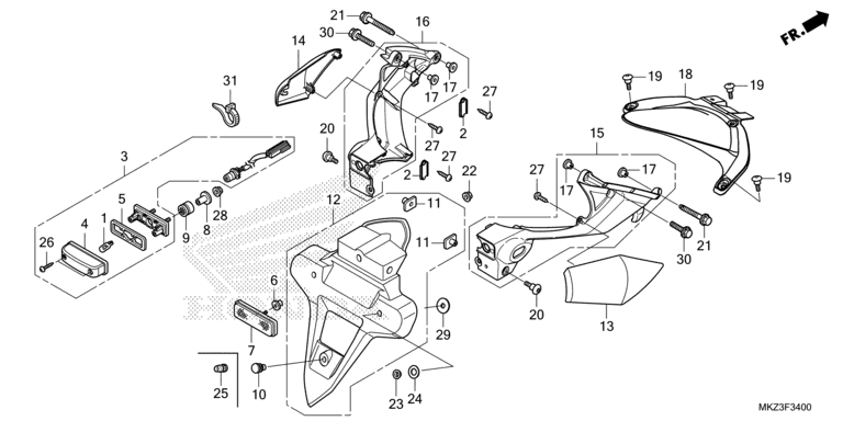 REAR FENDER/LICENSE LIGHT