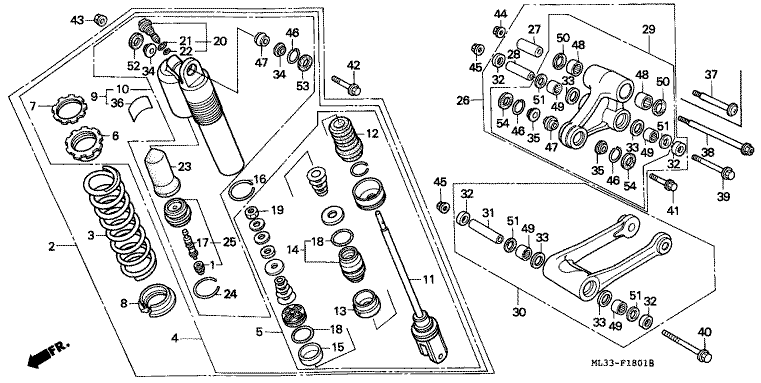 REAR SUSPENSION (CR500RM/RN/RP)