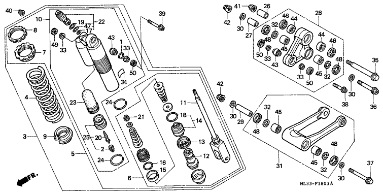 REAR SUSPENSION (CR500RS/RT/RV)