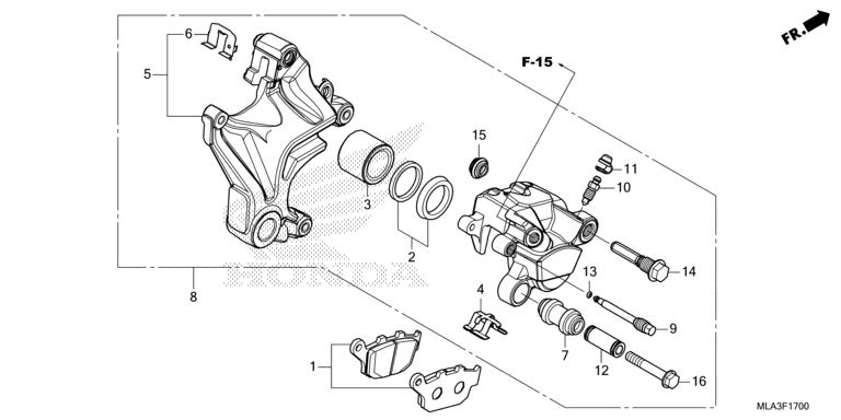 REAR BRAKE CALIPER