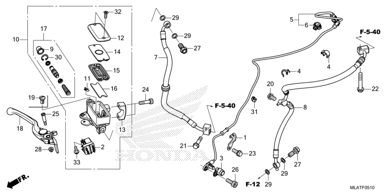 FRONT BRAKE MASTER CYLINDER