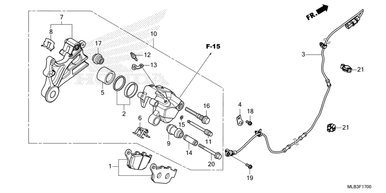 REAR BRAKE CALIPER