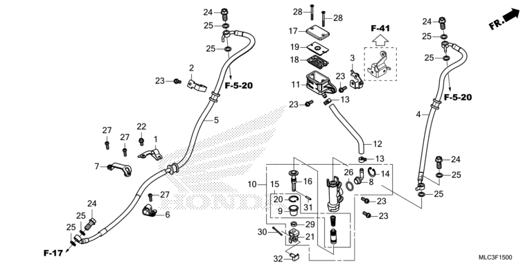 REAR BRAKE MASTER CYLINDER