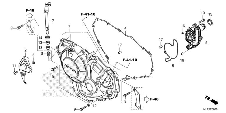 RIGHT CRANKCASE COVER (NT1100A)