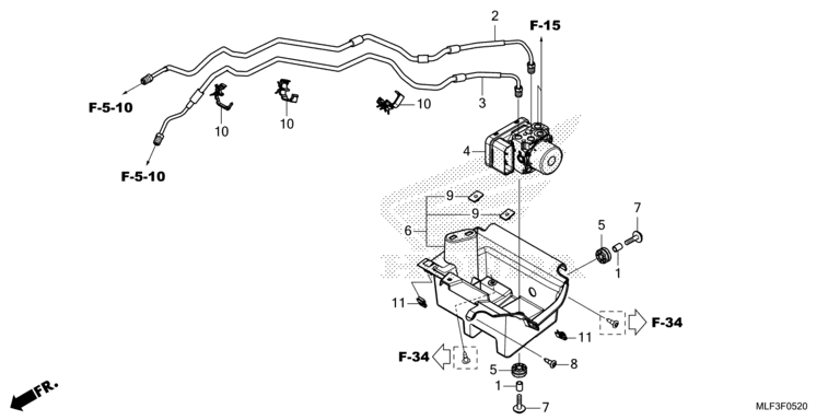 ABS MODULATOR/BRAKE PIPE