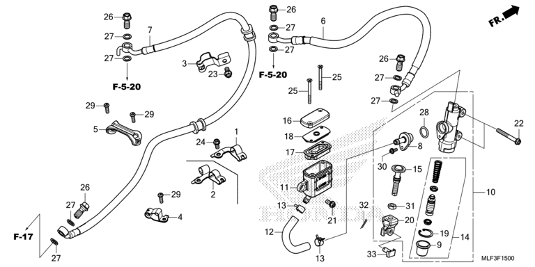 REAR BRAKE MASTER CYLINDER