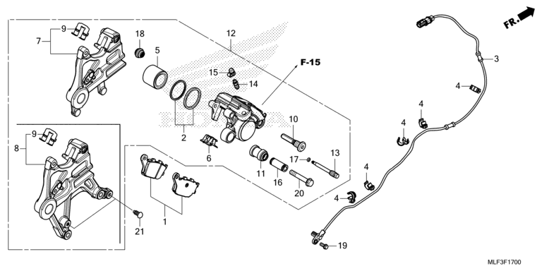 REAR BRAKE CALIPER