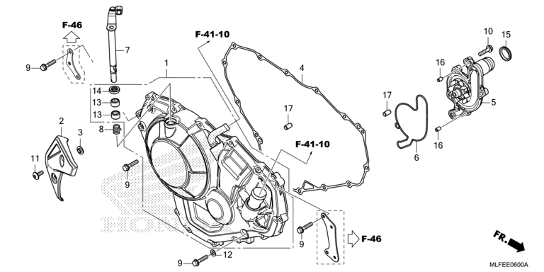 RIGHT CRANKCASE COVER (NT1100A)