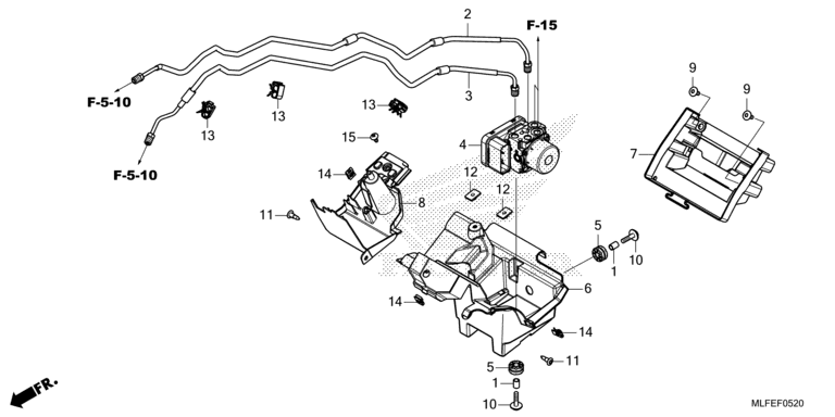 ABS MODULATOR/BRAKE PIPE