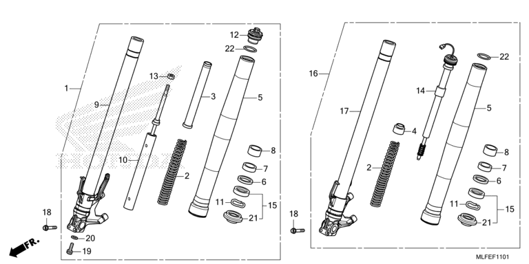 FRONT FORK (NT1100DE)
