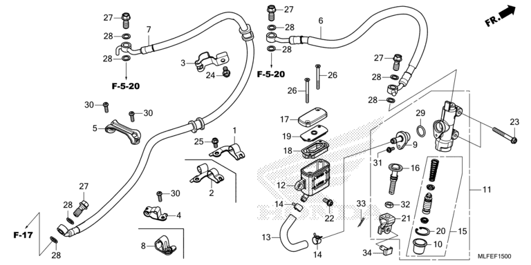 REAR BRAKE MASTER CYLINDER