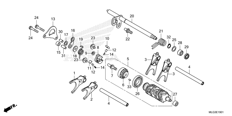 GEARSHIFT DRUM (CRF1100D/D2/D4/DL/DL2/DL4)
