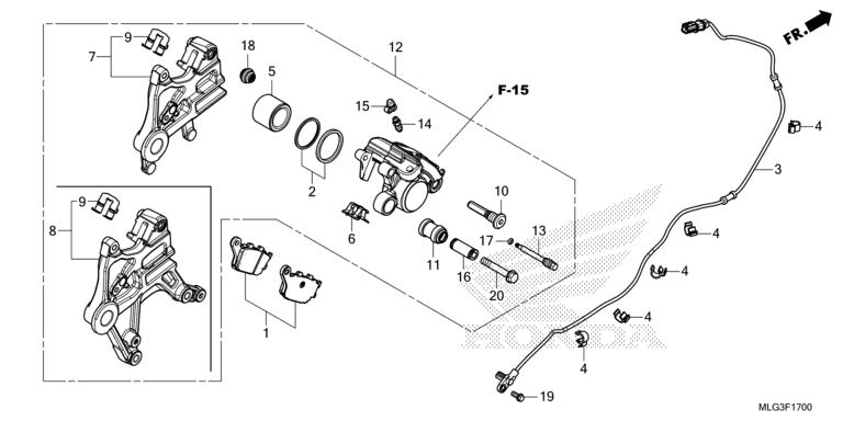 REAR BRAKE CALIPER