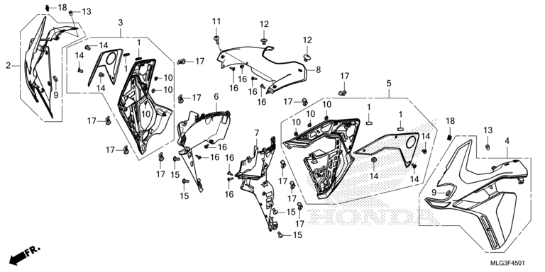 MIDDLE COWL (CRF1100A2/A4/AL2/AL4/D2/D4/DL2/DL4)