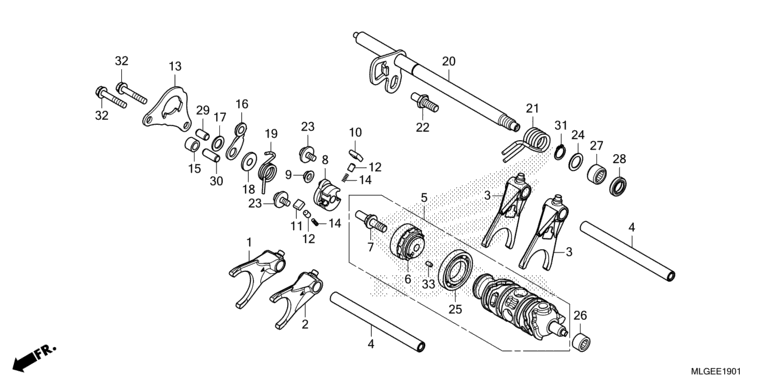 GEARSHIFT DRUM (CRF1100D/D2/D4/DL2/DL4)