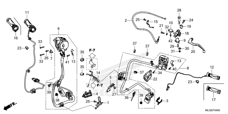 HANDLE LEVER/SWITCH/CABLE (MT)