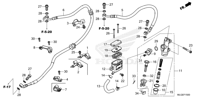REAR BRAKE MASTER CYLINDER