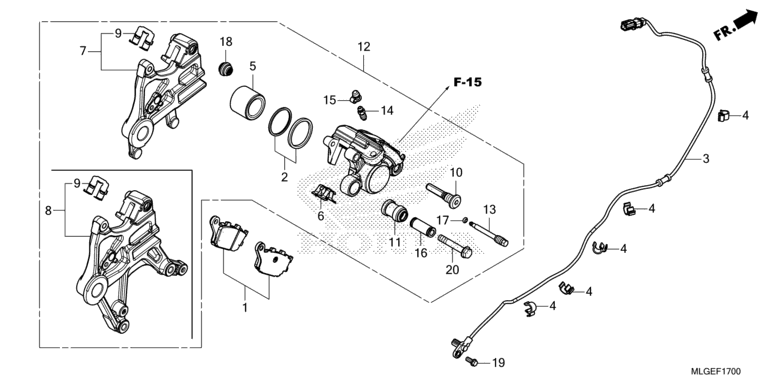 REAR BRAKE CALIPER