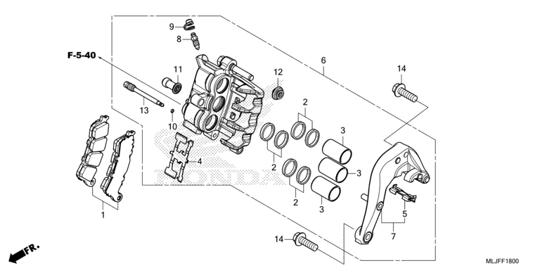 REAR BRAKE CALIPER