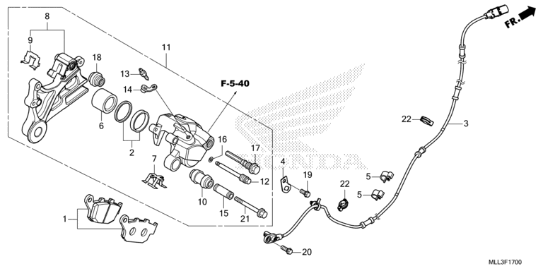 REAR BRAKE CALIPER