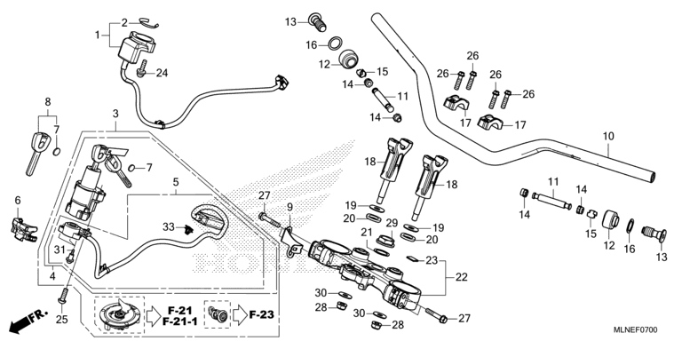 HANDLE BAR/TOP BRIDGE