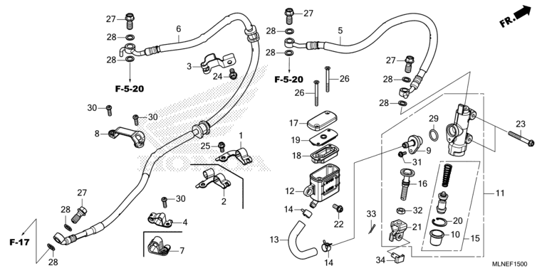 REAR BRAKE MASTER CYLINDER